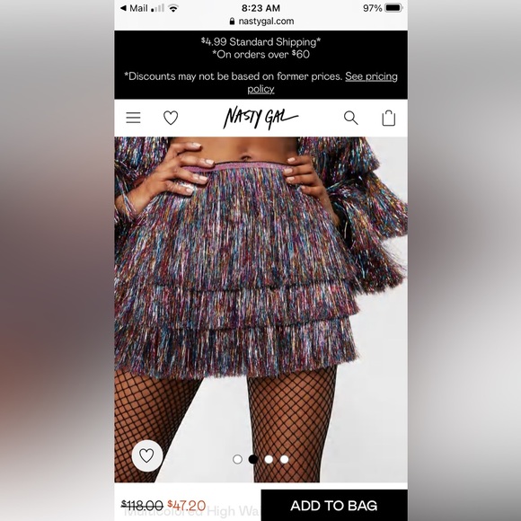 Nasty Gal Tinsel Skort NWT - Picture 2 of 6
